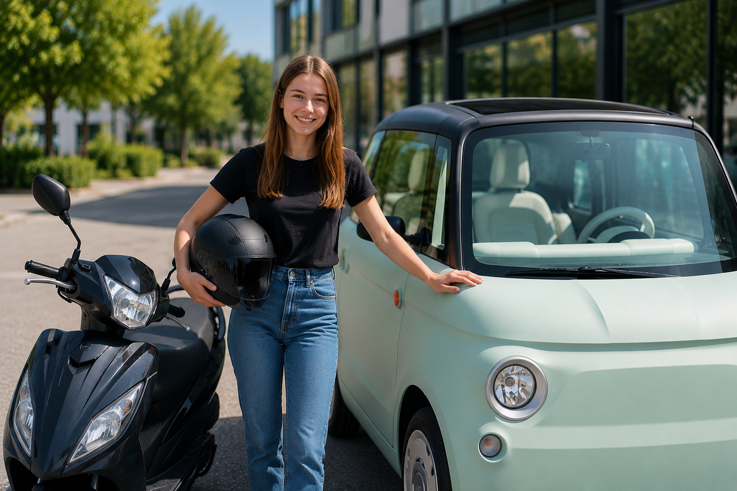 PASSERELLE AM SCOOTER VERS VOITURETTE